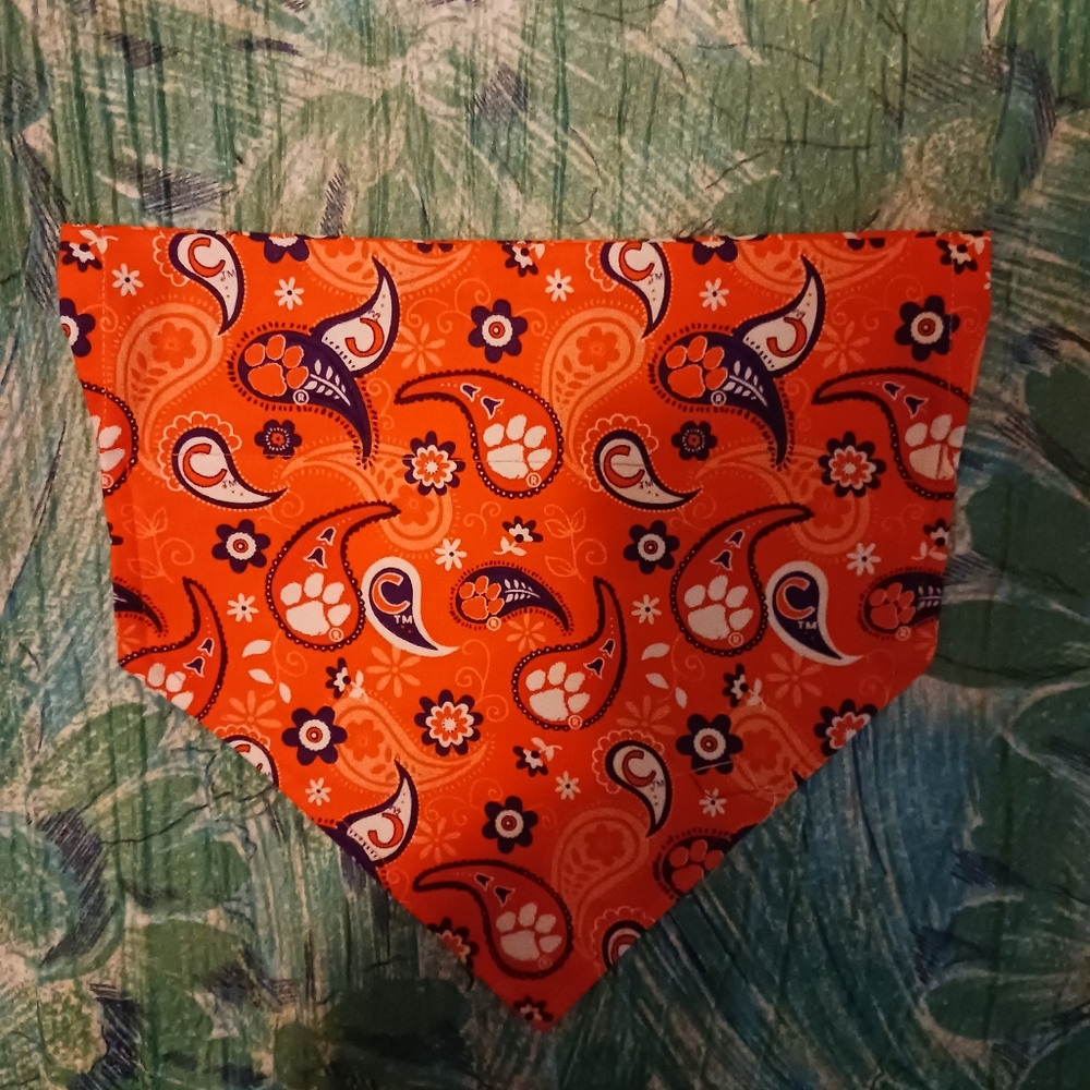 Orange Paisley Bandana